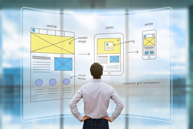 Entwurf eines responsiven Layouts für Desktop, Tablet und Smartphone
